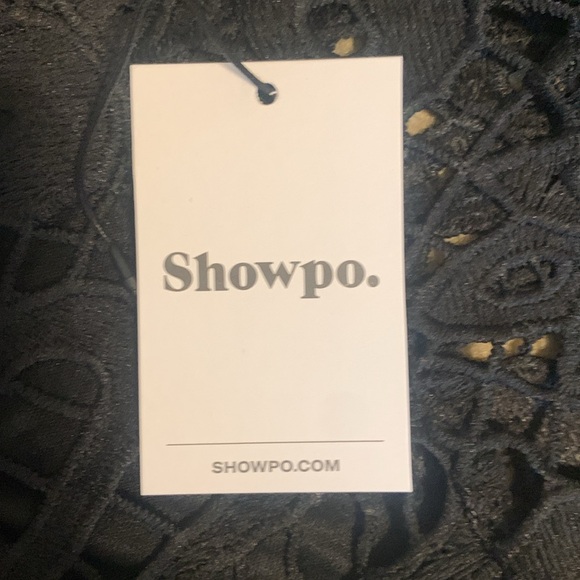 Showpo Kiss Me Now Mini Dress Puff Sleeve Black Lace - Picture 6 of 6